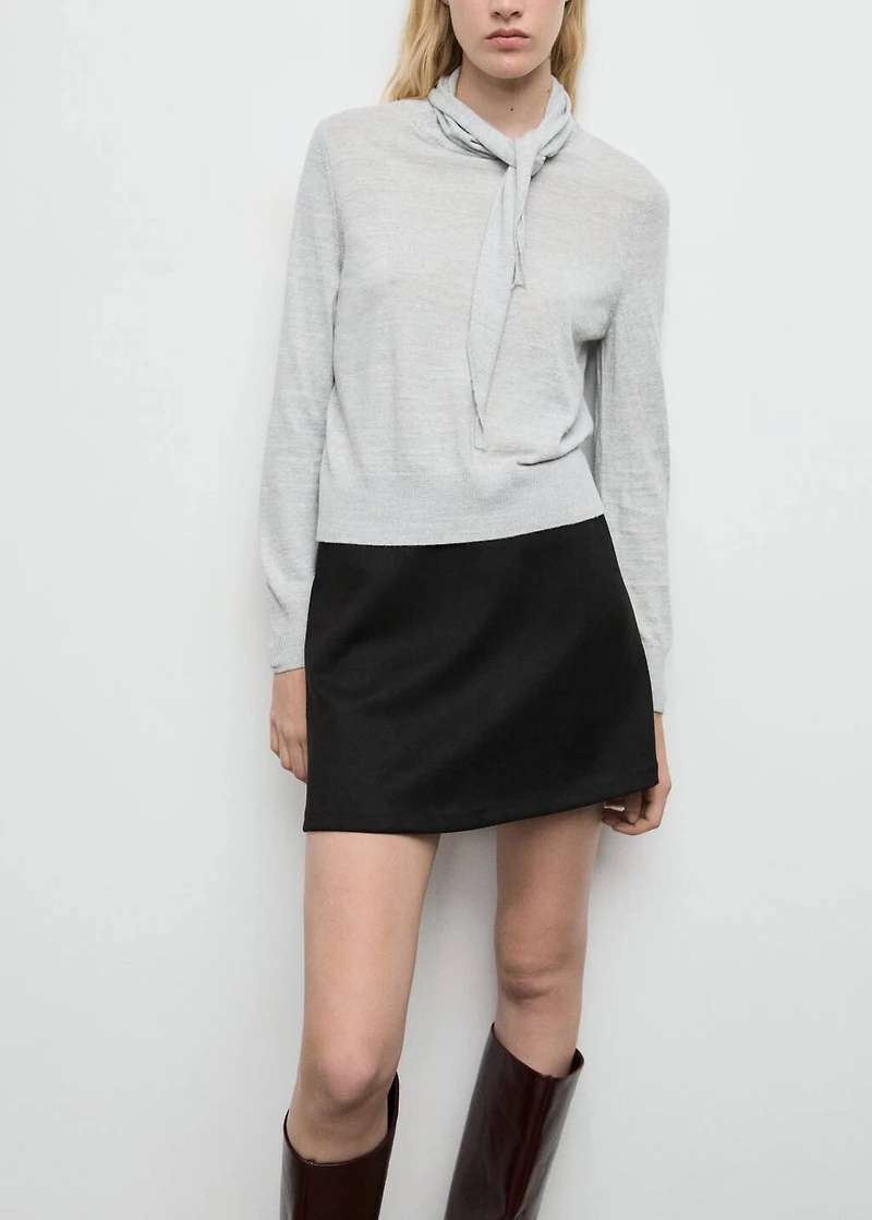Leather-effect mini-skirt