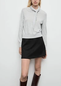 Leather-effect mini-skirt