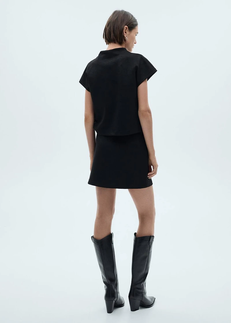Leather-effect mini-skirt
