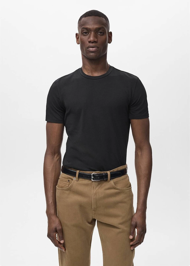 Stretch cotton T-shirt
