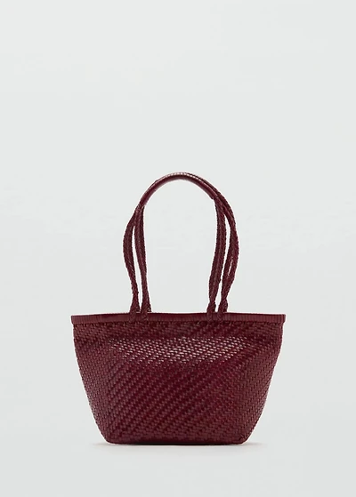 Medium braided leather bag
