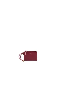 Leather-effect wallet with zipper