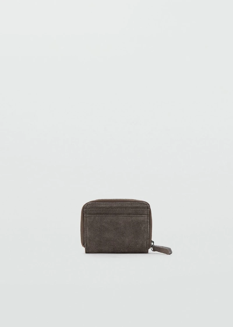 Studded leather purse