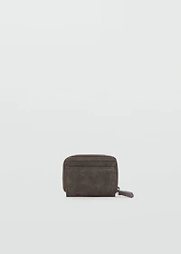 Studded leather purse