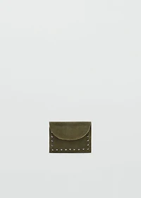 Studded leather purse