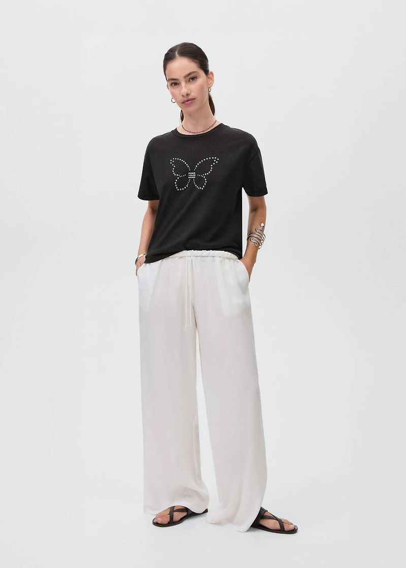 Appliqués butterfly t-shirt
