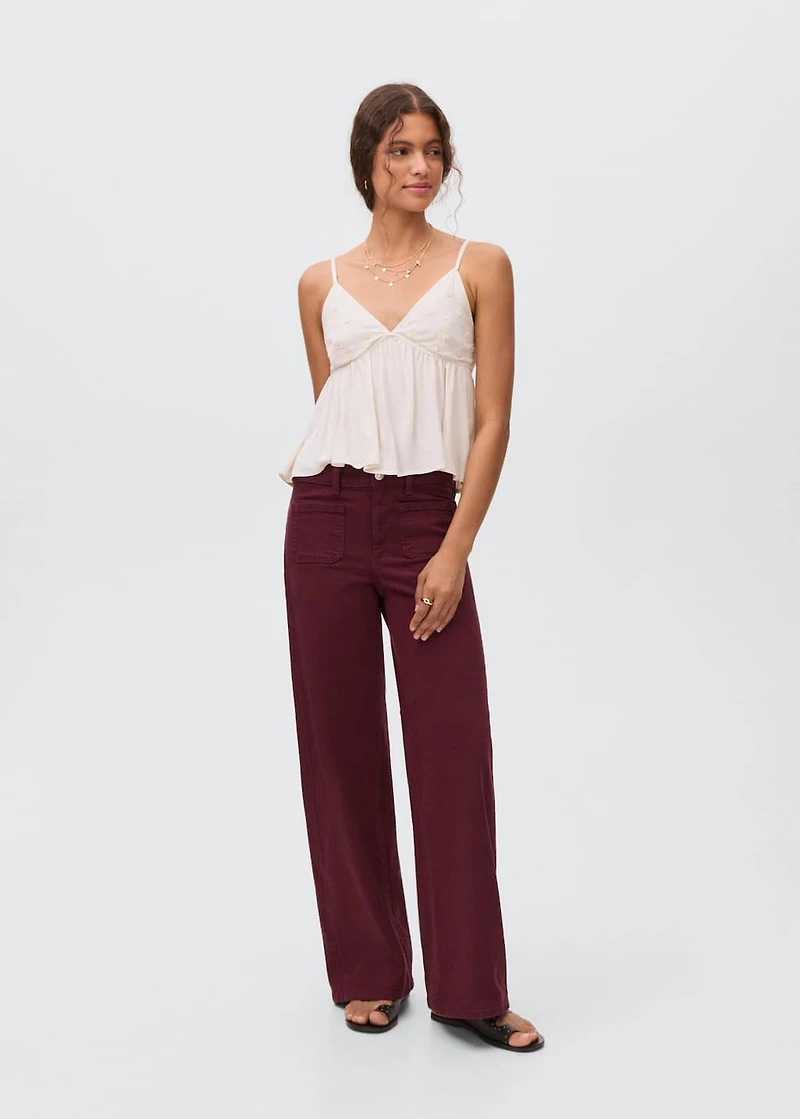 Jeans culotte mid-waist comfort