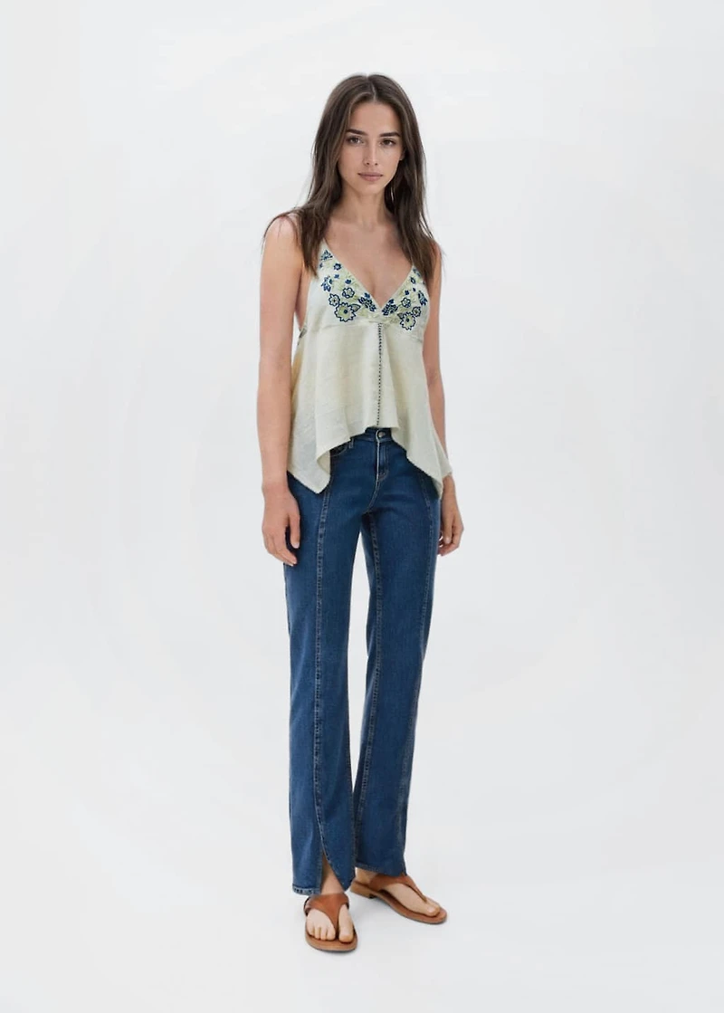 Flared jeans with stars