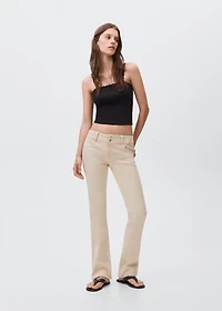 Low-waist flared jeans