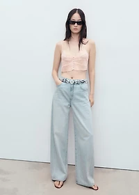 Mid-rise balloon jeans