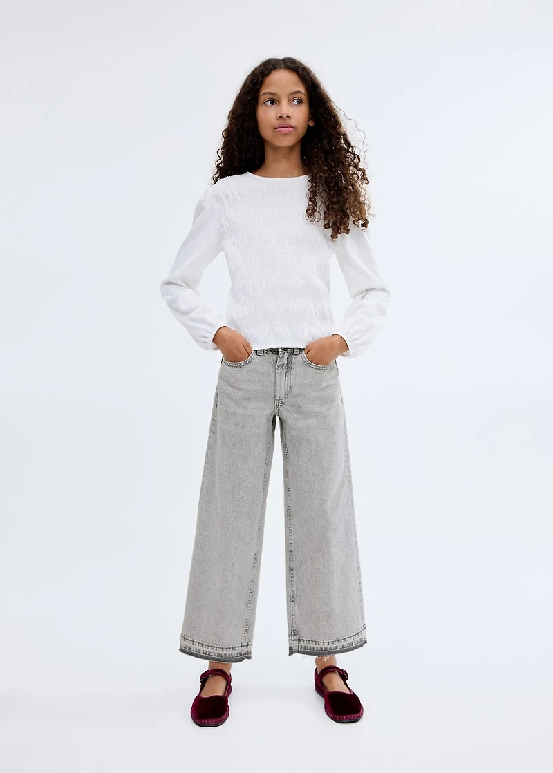 Jeans culotte mid-waist comfort