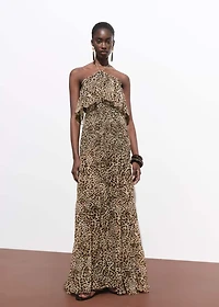 Leopard-print maxi-dress