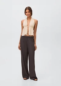 Lurex-knit halter top