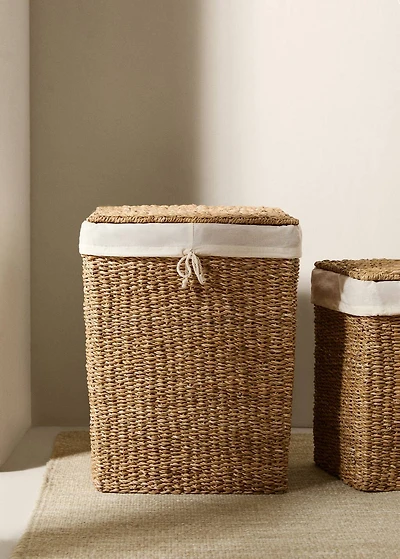Large seagrass laundry basket