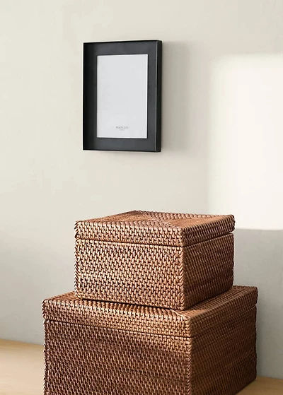Small thin rattan box