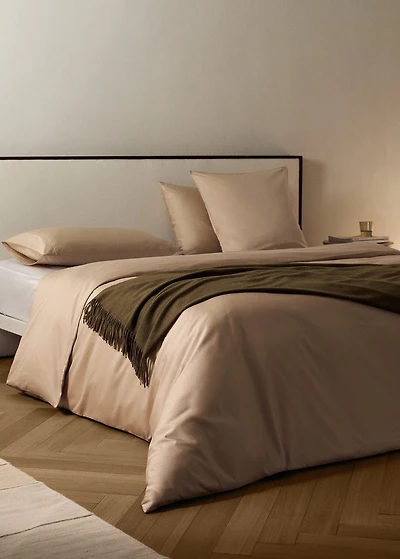 600-thread count satin cotton duvet cover for 180/200 cm bed