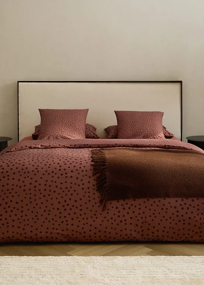 200-thread count percale cotton duvet cover with polka-dot print for 180/200 cm bed