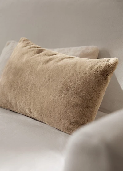 Fur-effect textured cushion cover 30x50 cm