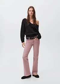 V-neck knit sweater