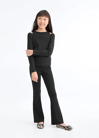 Ribbed cut-out T-shirt