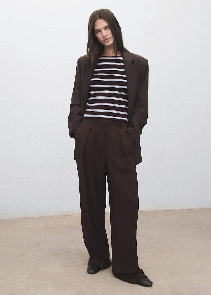 Fine knit striped jersey