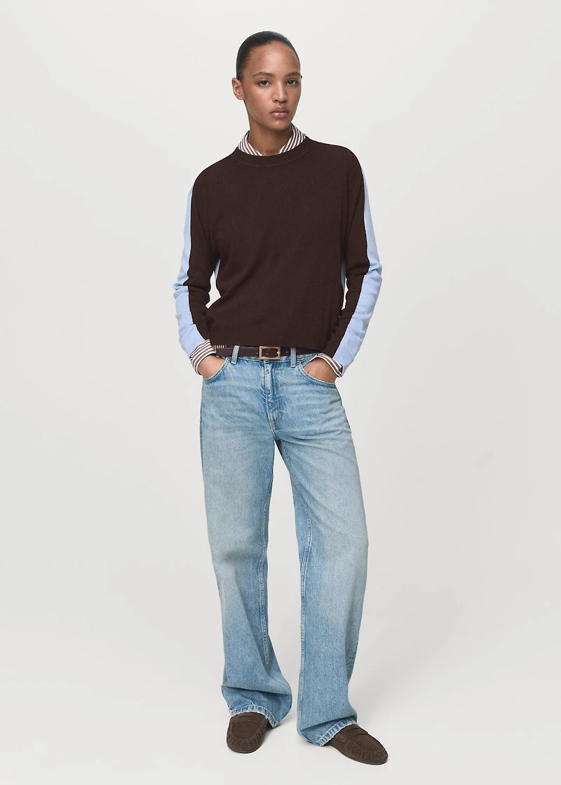 Combined-design sweater