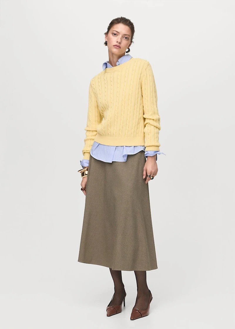 Braided knitted sweater