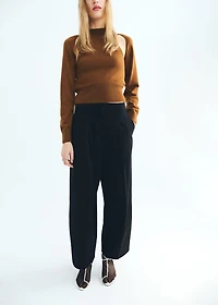 Sweater with cardigan-style detailing