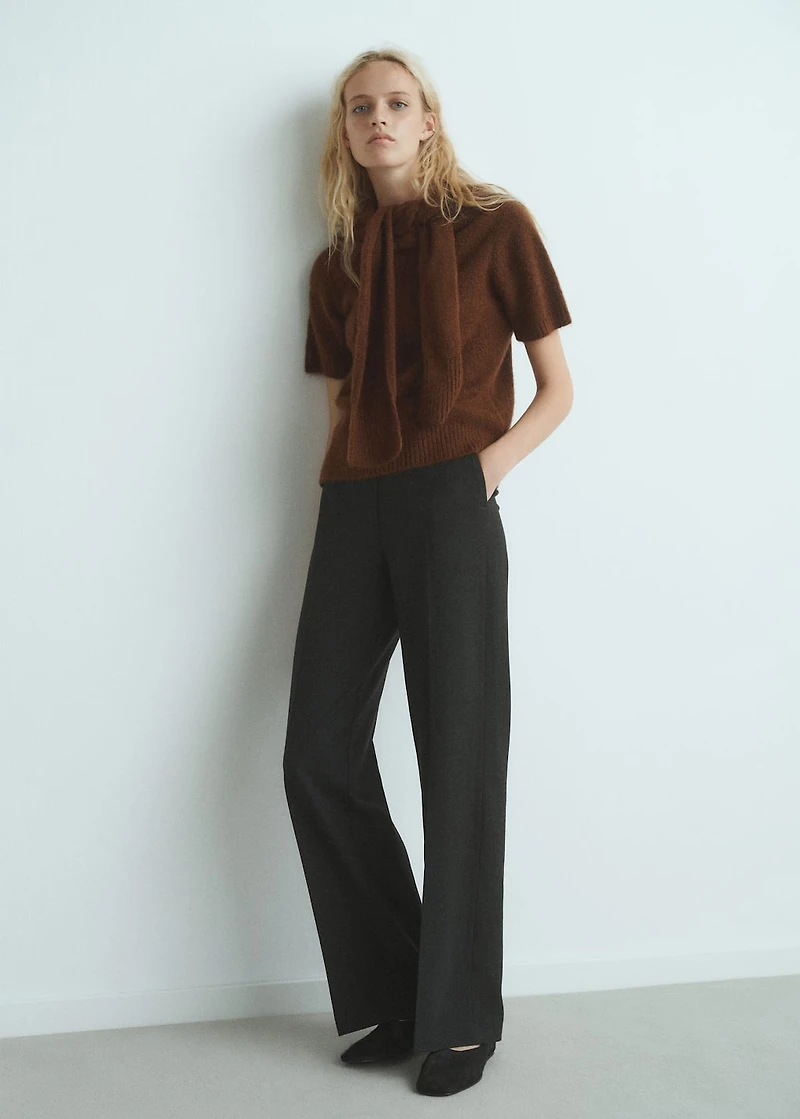Short-sleeved combined sweater