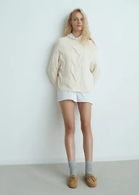 Oversized cable-knit sweater