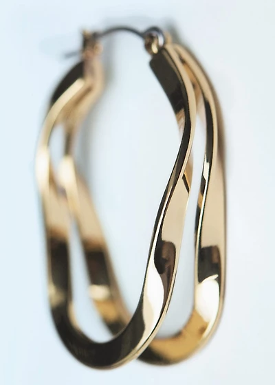 Twisted hoop earrings