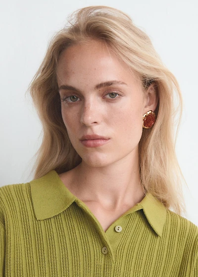 Combined flower earrings