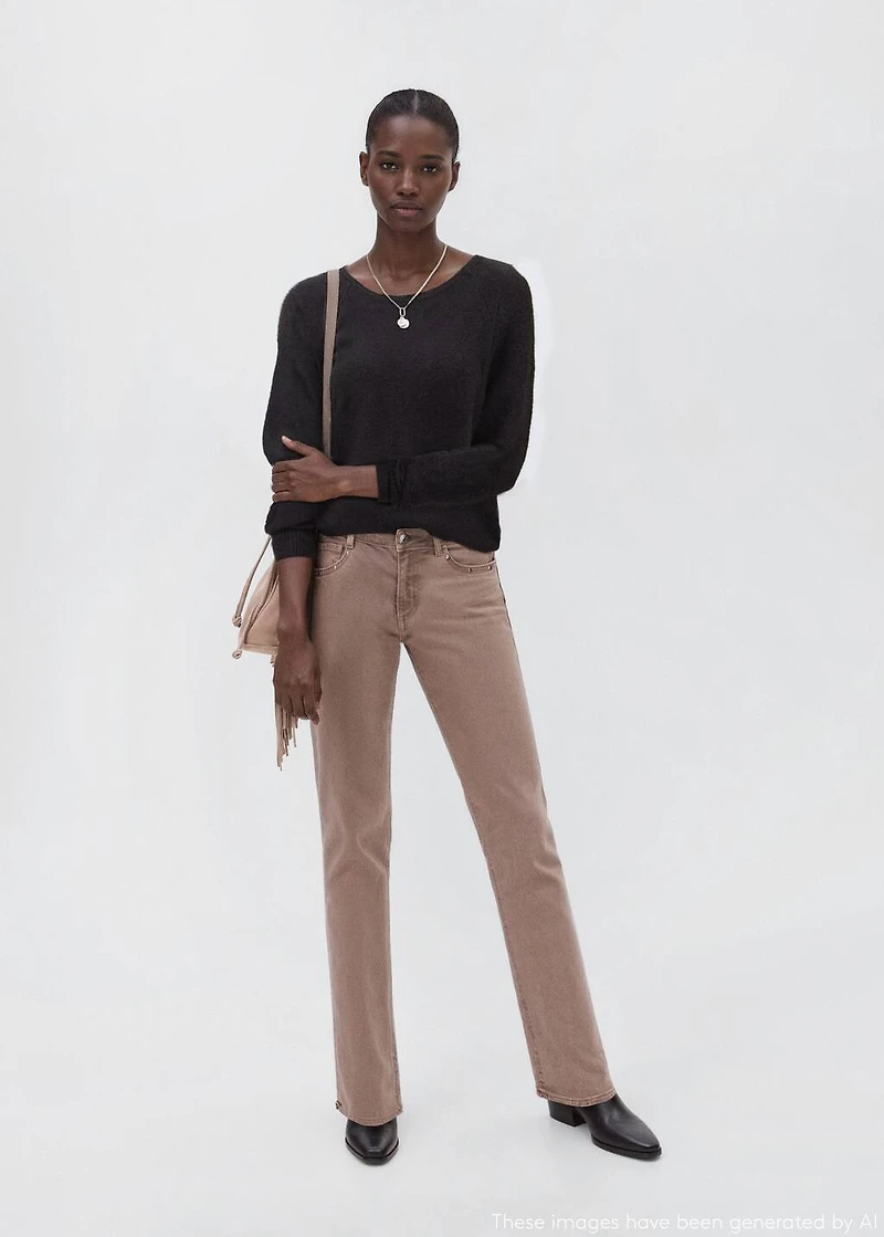 Wool-blend knit sweater