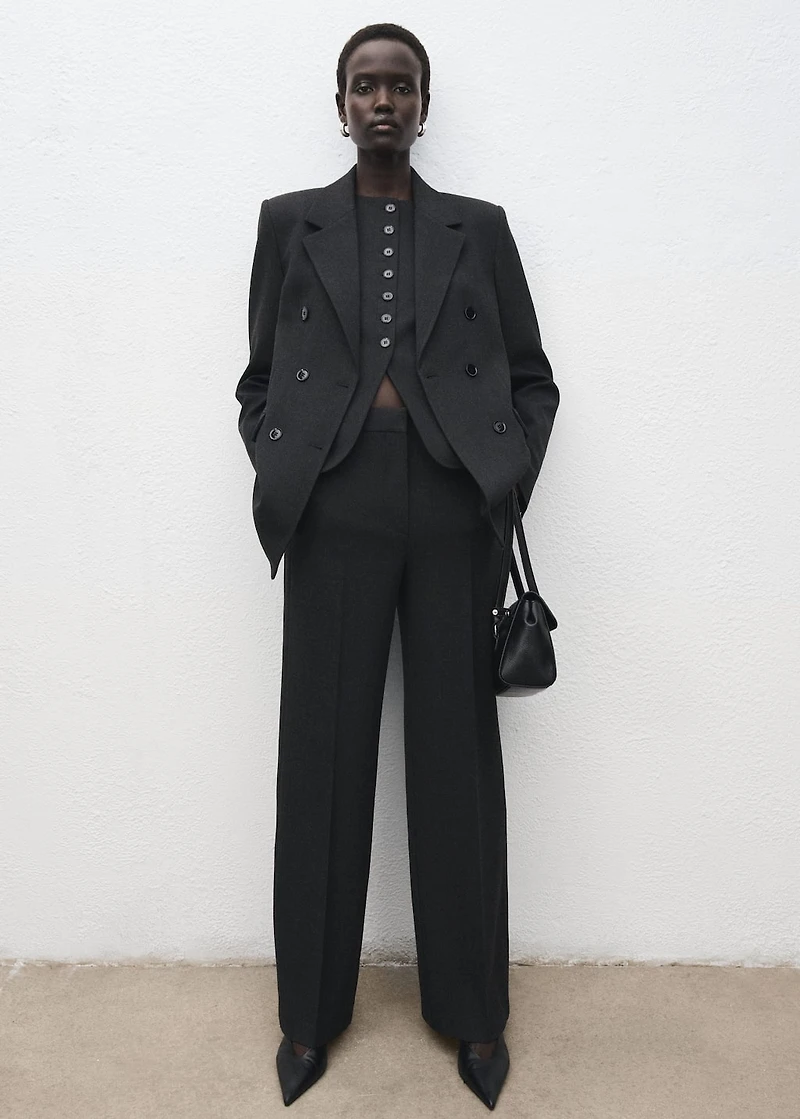 Pleated suit pants