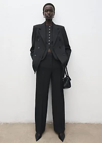 Pleated suit pants