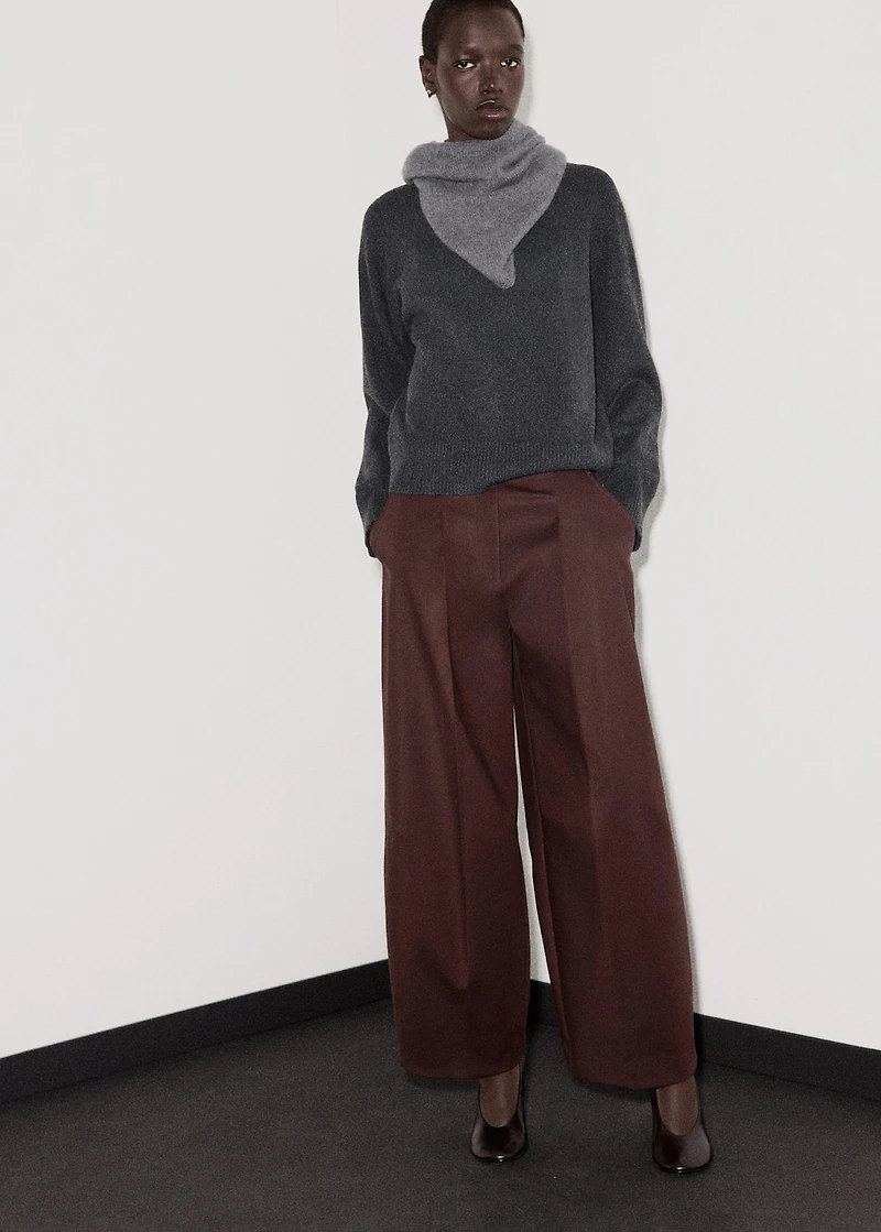 Cable-knit turtleneck sweater