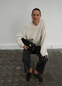 V-neck wool sweater
