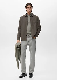 Regular fit flannel overshirt