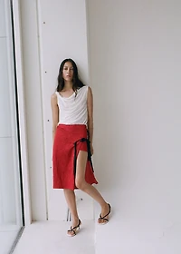 Ruched strips sandals