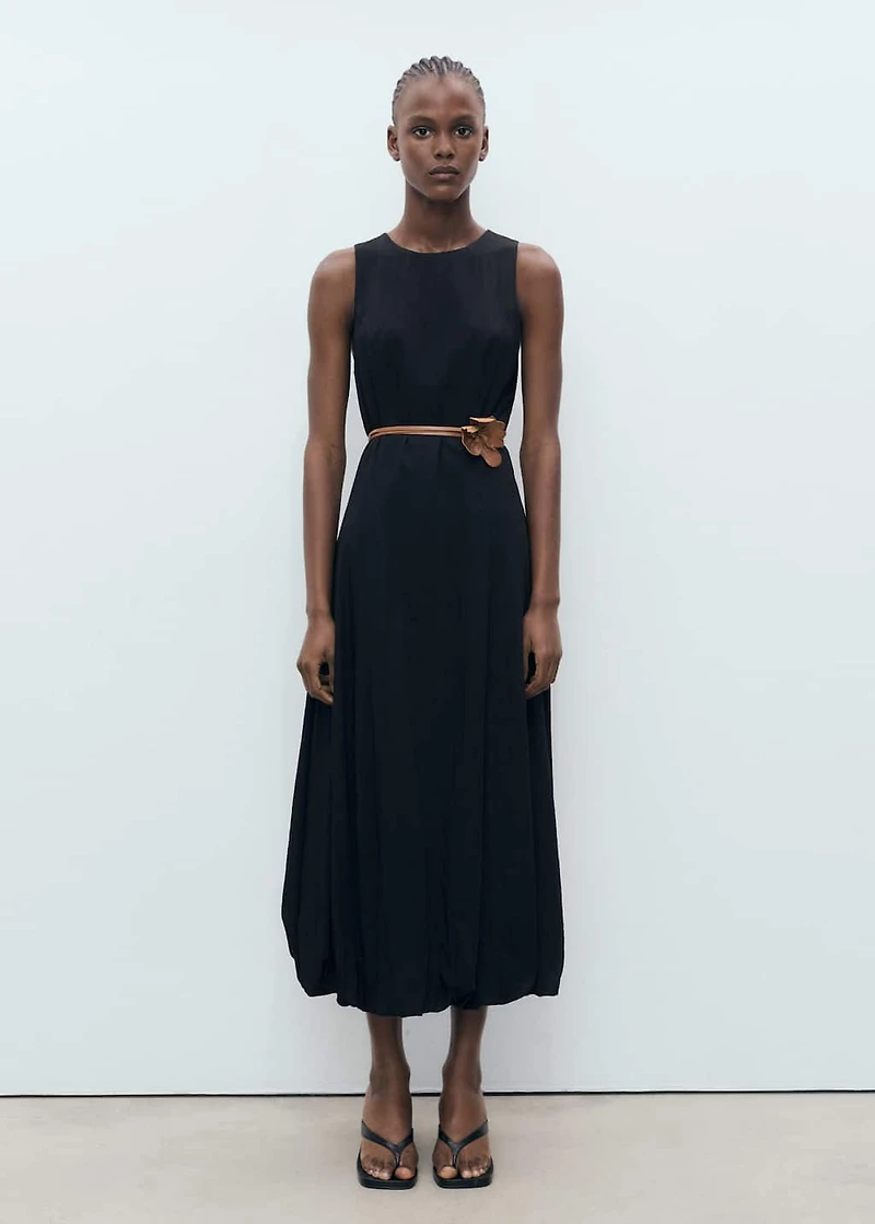 Long balloon dress