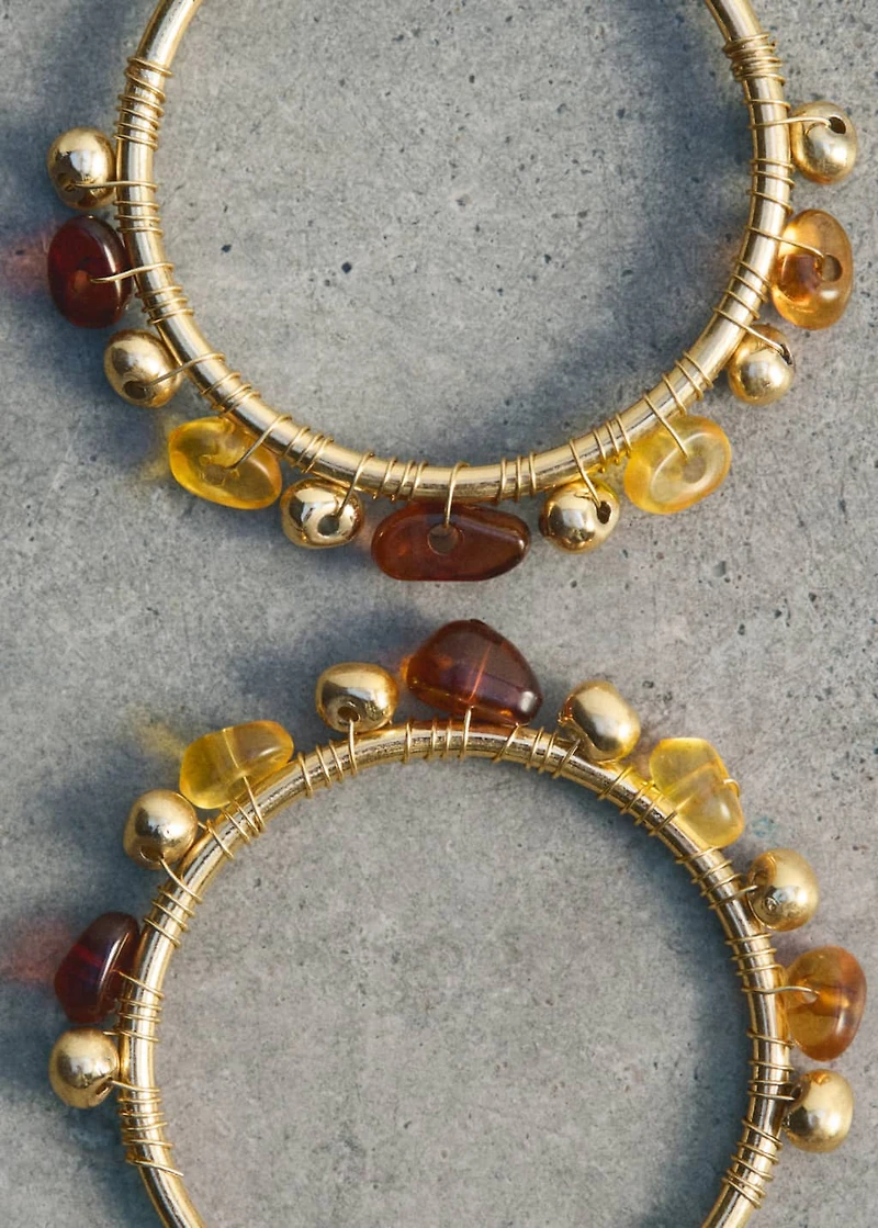 Combination bead earrings