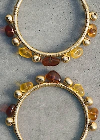 Combination bead earrings