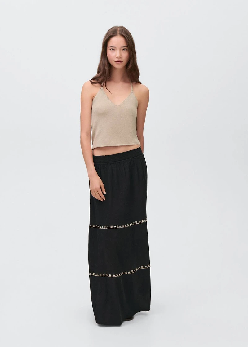 Knit halter top