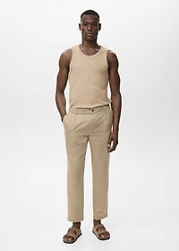 Slim-fit ribbed tank top