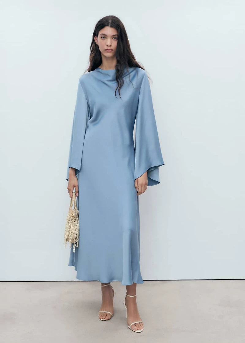 Long satin dress