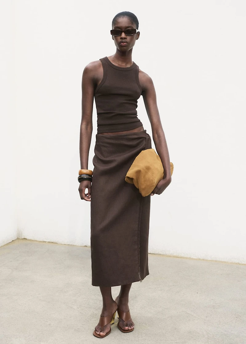 Linen sarong skirt