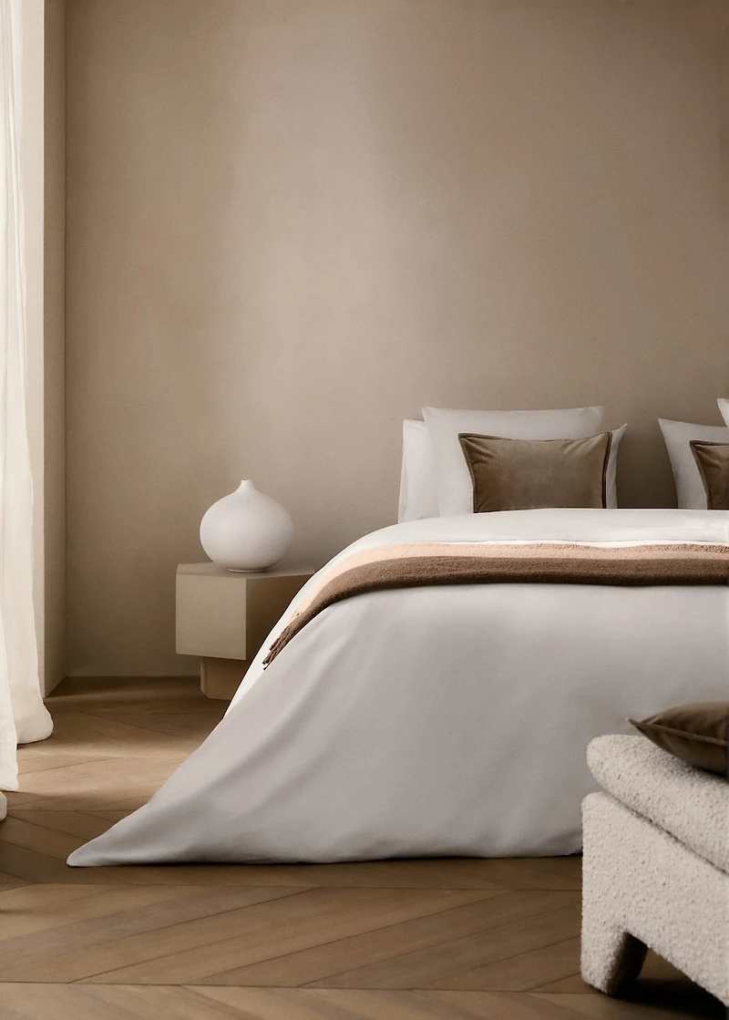 Cotton percale duvet cover for 90cm bed