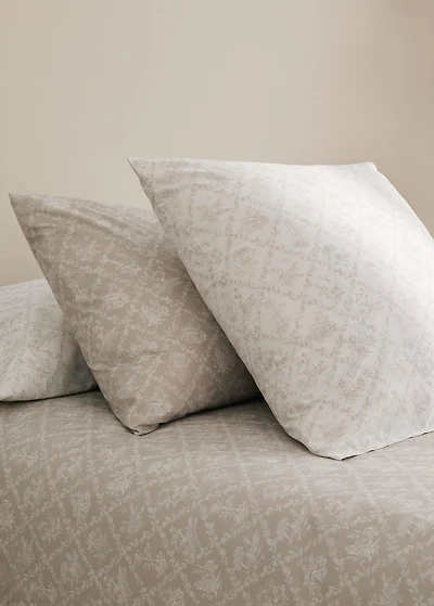 Toile de Jouy percale cotton pillowcase 45x110 cm