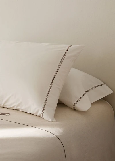 Children's pillow case 200 thread count cotton percale 45x110cm
