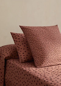 200-thread count percale cotton pillowcase with polka-dot print 50x75 cm
